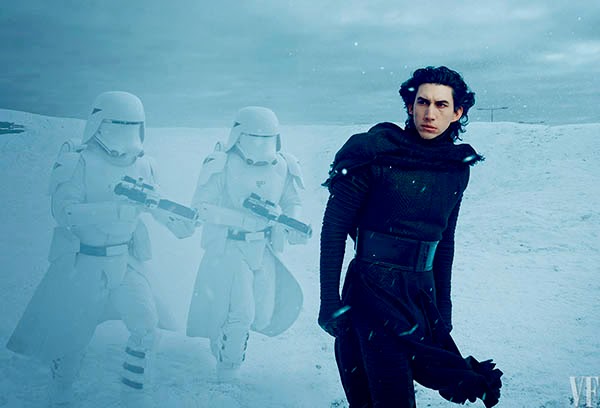 Adam Driver como Kylo Ren en "Star Wars: El despertar de la fuerza" Imágenes de Vanity Fair de "Star Wars: El despertar de la Fuerza"