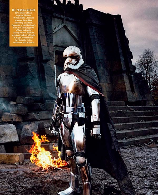 Gwendoline Christie como la capitana Phasma en "Star Wars: El despertar de la Fuerza" Imágenes de Vanity Fair de "Star Wars: El despertar de la Fuerza"