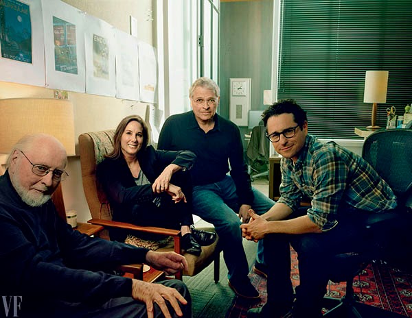 John Williams, Kathleen Kennedy, Lawrence Kasdan y J.J. Abrams Imágenes de Vanity Fair de "Star Wars: El despertar de la Fuerza"