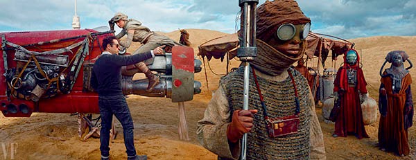 J.J. Abrams durante el rodaje de "Star Wars: El despertar de la Fuerza" Imágenes de Vanity Fair de "Star Wars: El despertar de la Fuerza"