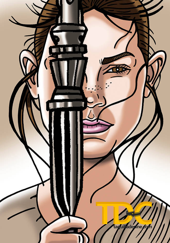 Descargar caricatura de Rey ("Star Wars: El despertar de la Fuerza")