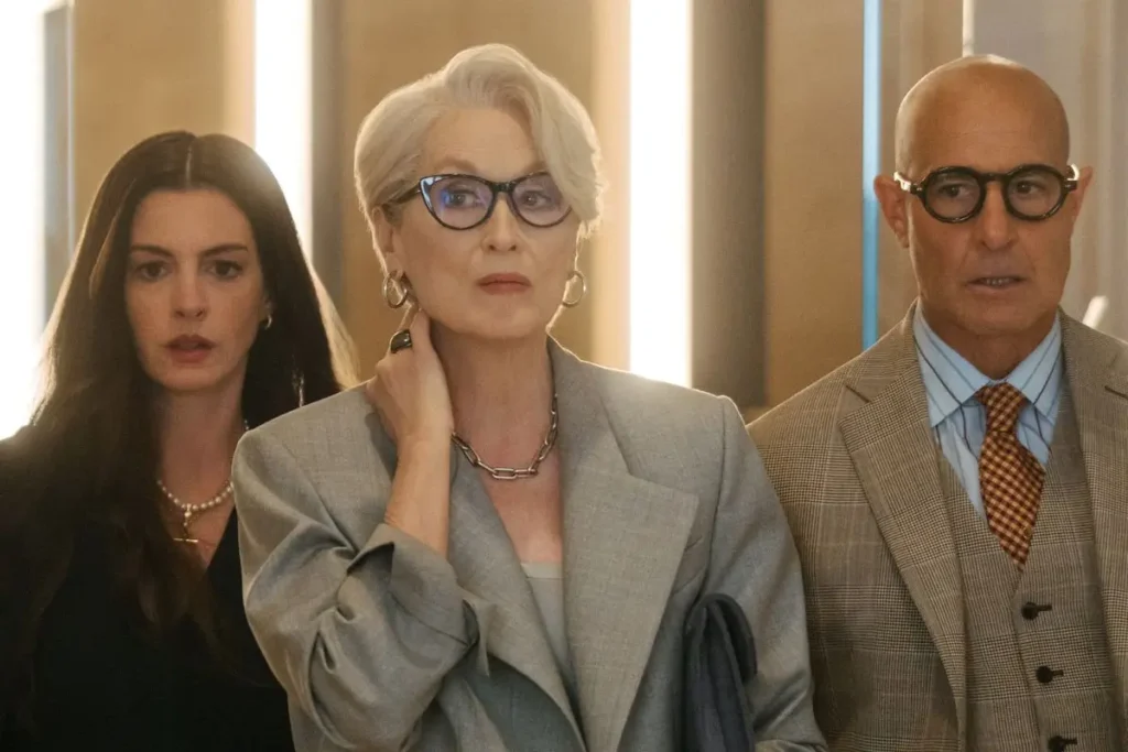 Anne Hathaway, Meryl Streep y Stanley Tucci en "El Diablo viste de Prada 2"